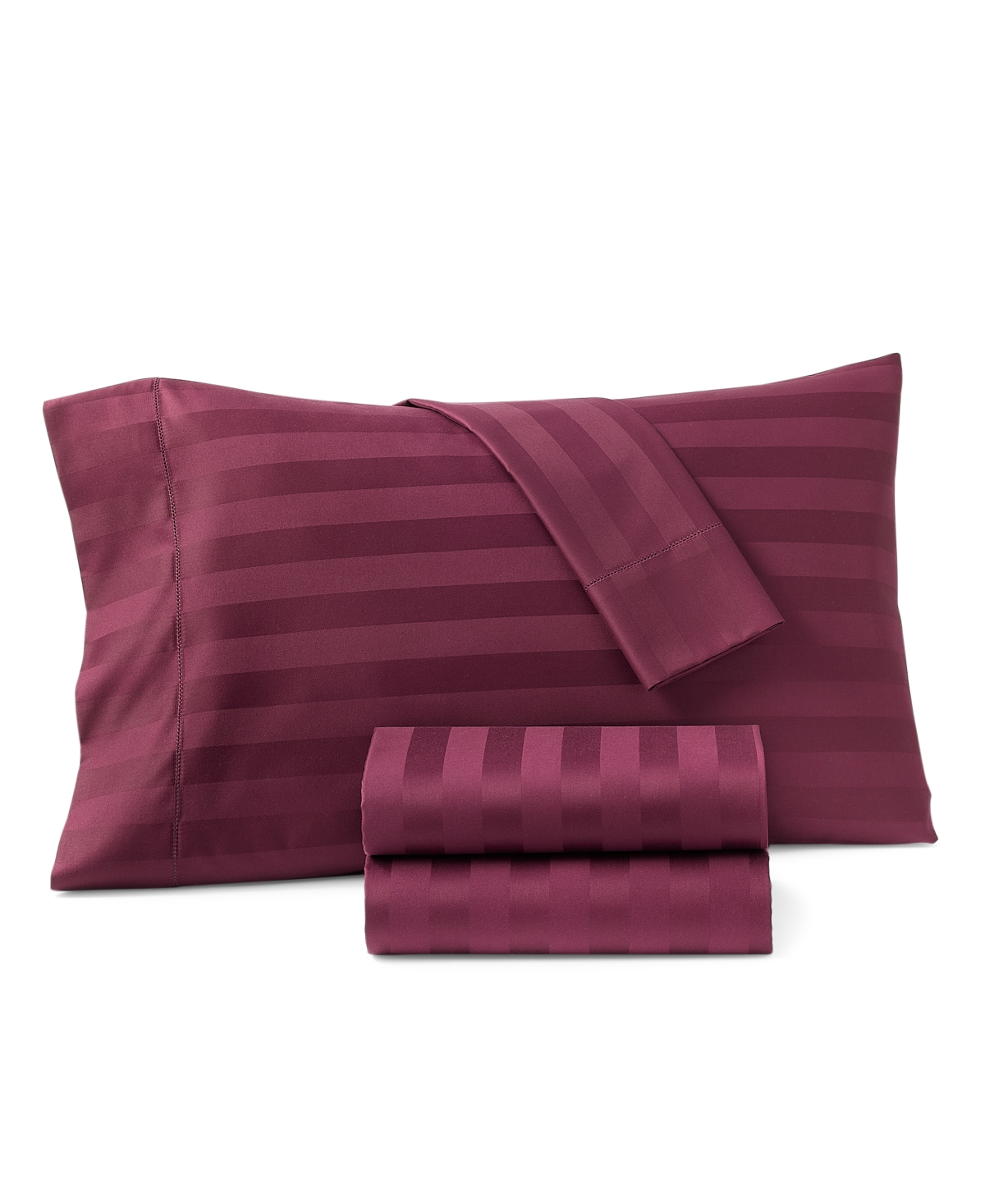 Charter Club Lastact!  1.5" Stripe 550 Thread Count 100% Cotton 4-pc. Sheet Set, Full, Exclusively At