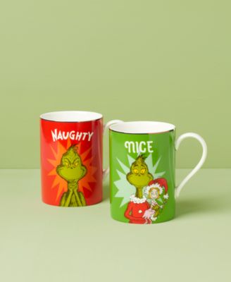 Grinchmas Naughty & Nice Mugs, Set of 2