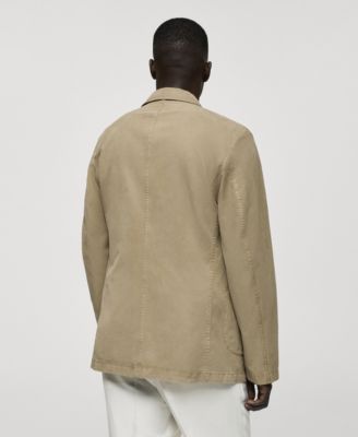 Men's Slim-Fit Linen-Blend Blazer