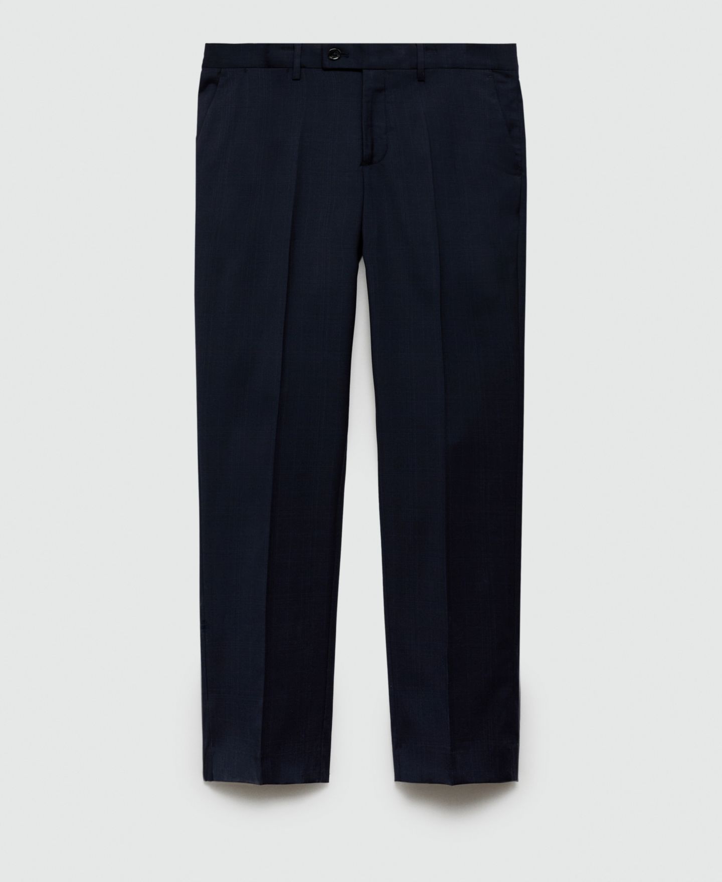 Мужские брюки MANGO Stretch Fabric Suit, цвет: Тёмный тёмно-синий — фото 2