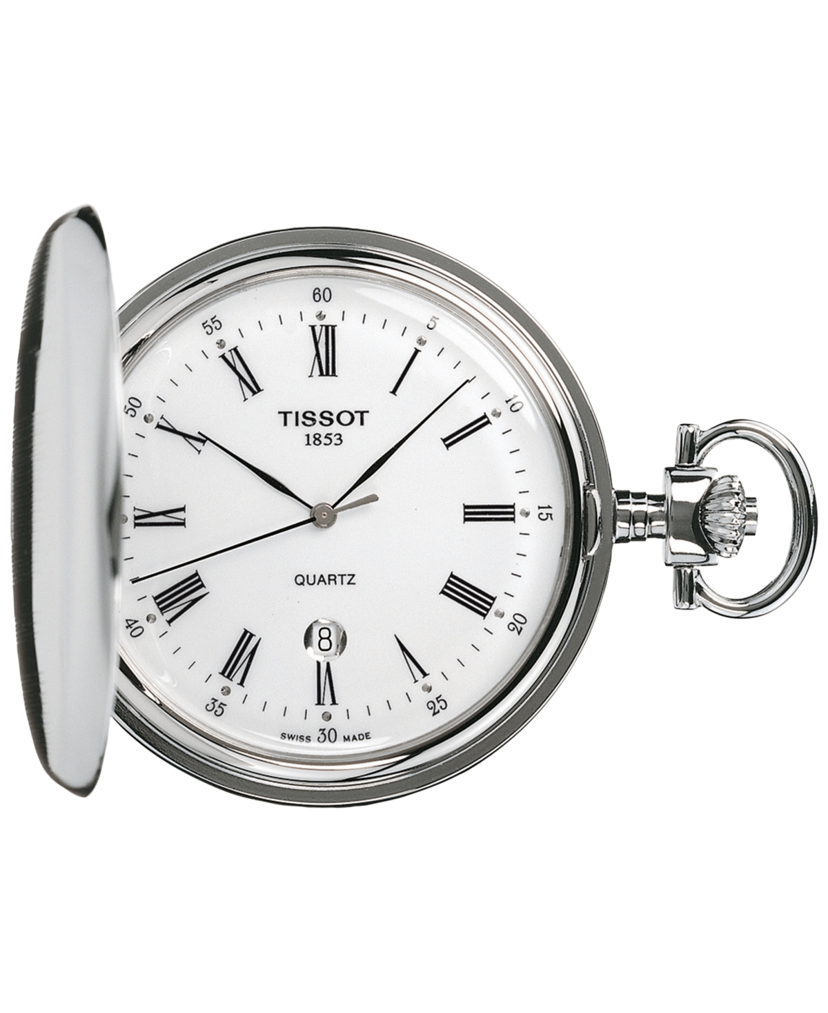 Tissot Unisex Swiss Savonnette Stainless Steel Pocket Watch 49mm In No Color