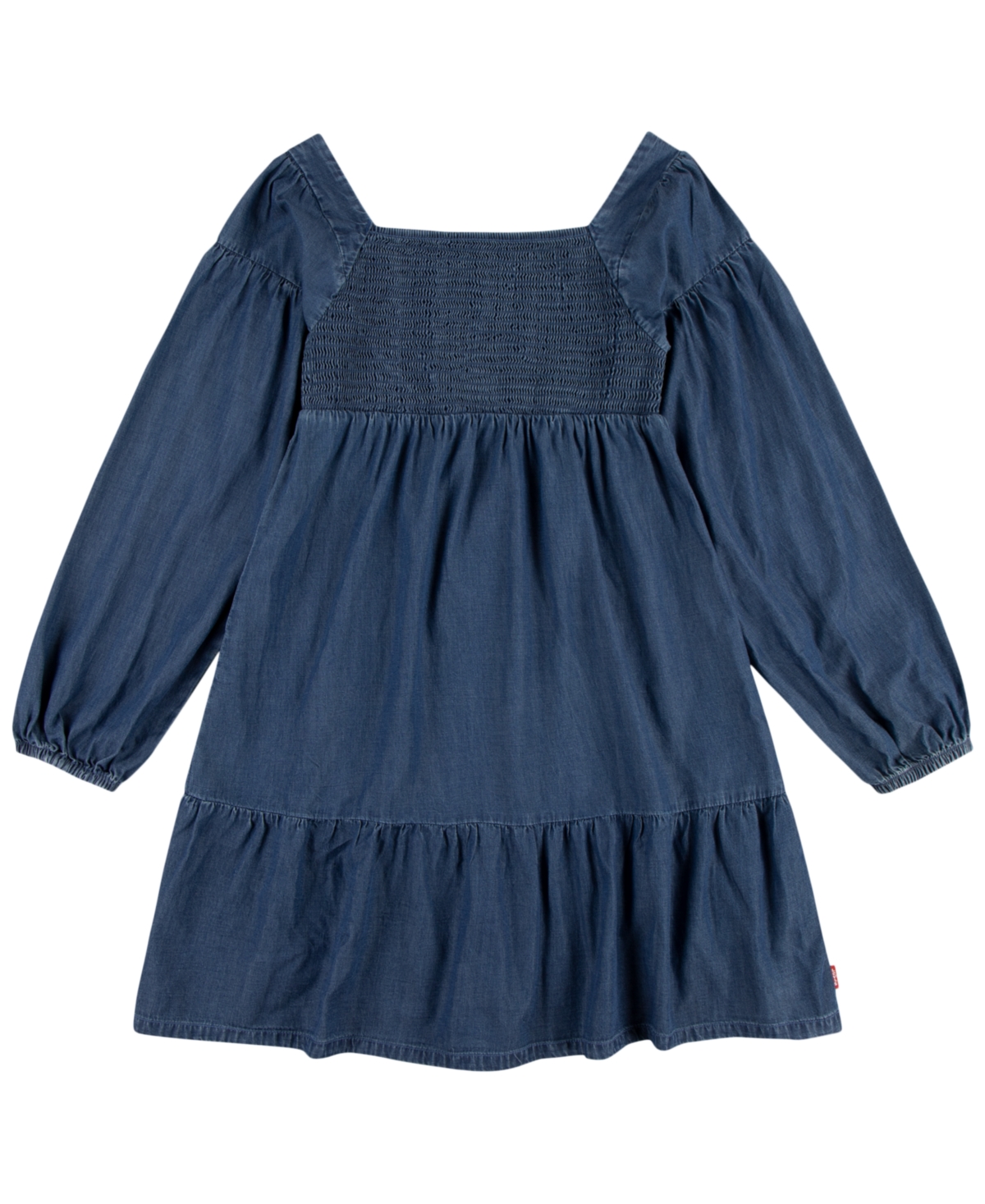 LEVI'S BIG GIRLS LONG SLEEVE SMOCKED TOP DRESS 