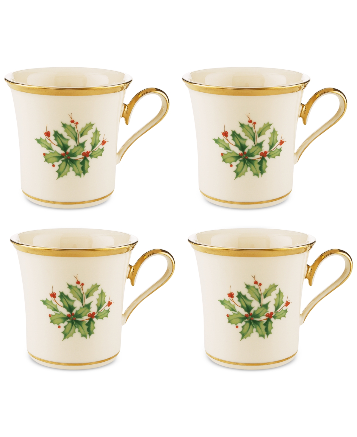 Lenox Holiday Place Setting Mugs, Set of 4