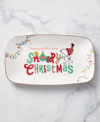 Snoopy & Woodstock Porcelain Hors D'oeuvres Tray