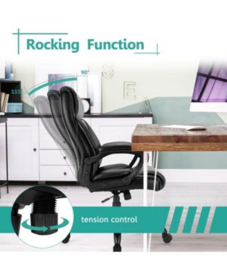 400 Pounds Big and Tall Adjustable High Back Leather Office Chair