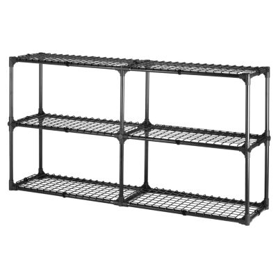 2-Pack 3-Tier Wire Storage Shelves with Covers