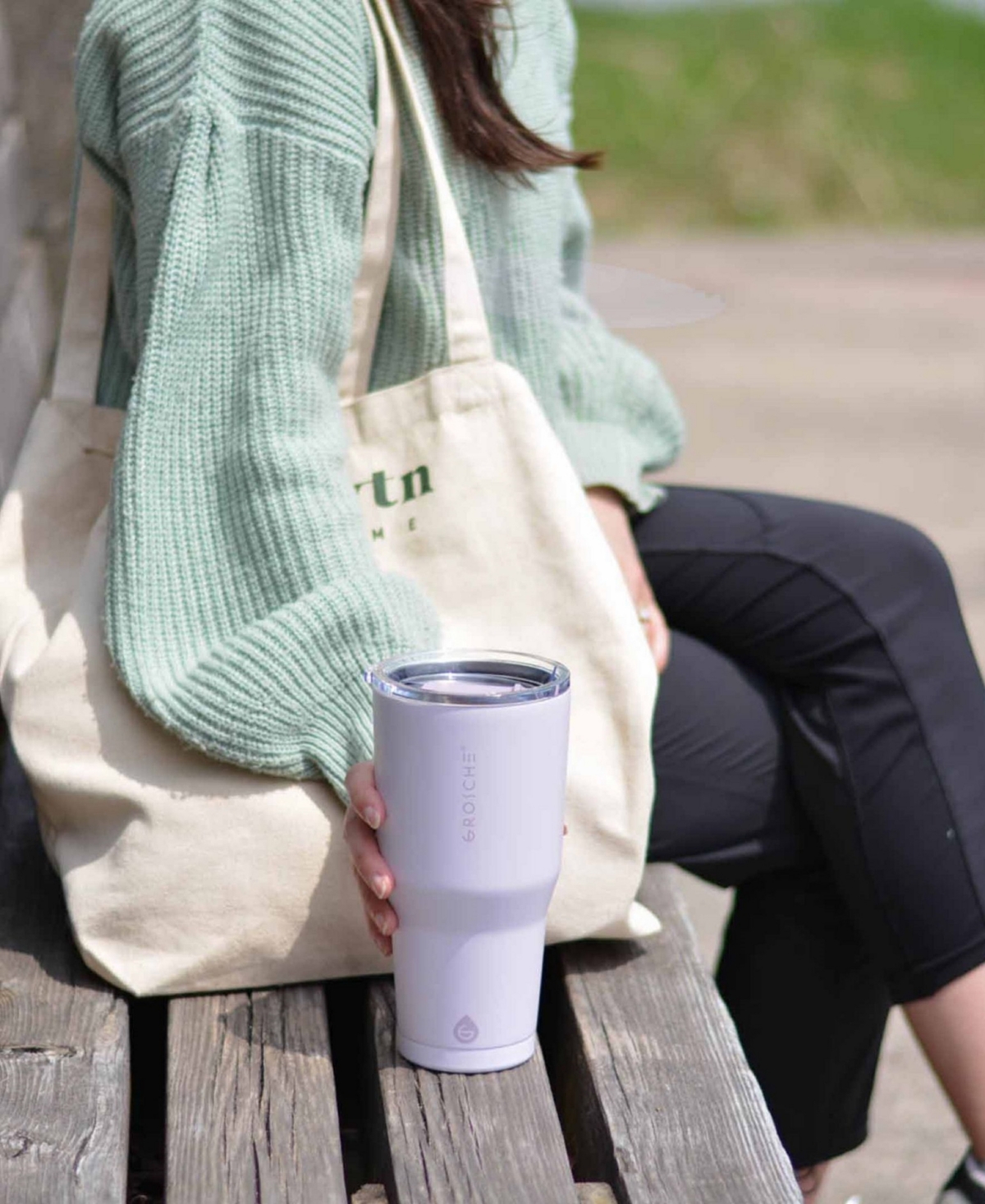 Grosche Yukon 30oz Travel Mug, Tumbler Bundle - Black Lavender 2 PK