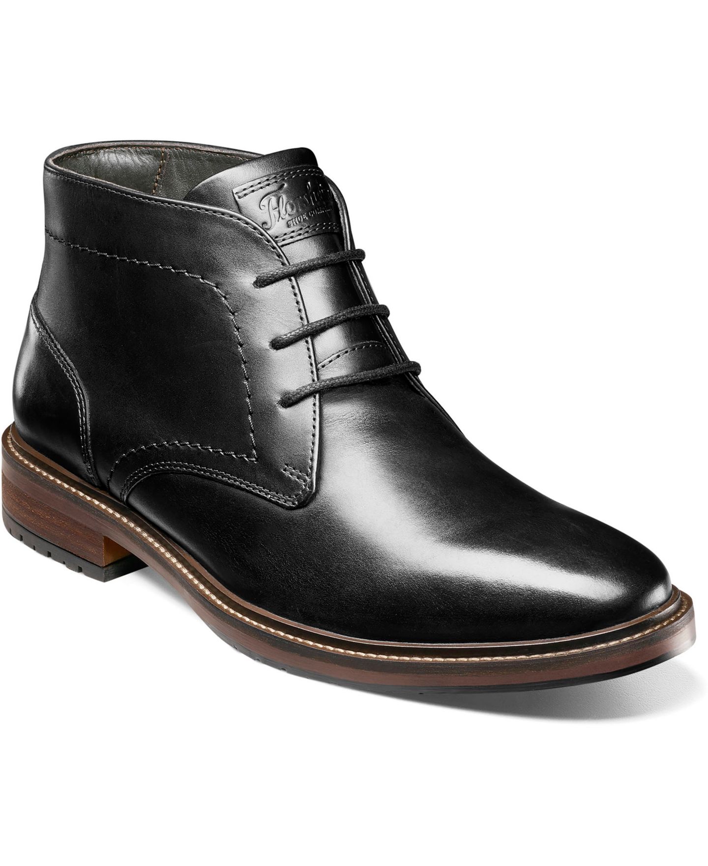 Мужские ботинки Florsheim Forge Plain Toe Chukka Boot, цвет: Чёрный — фото 1