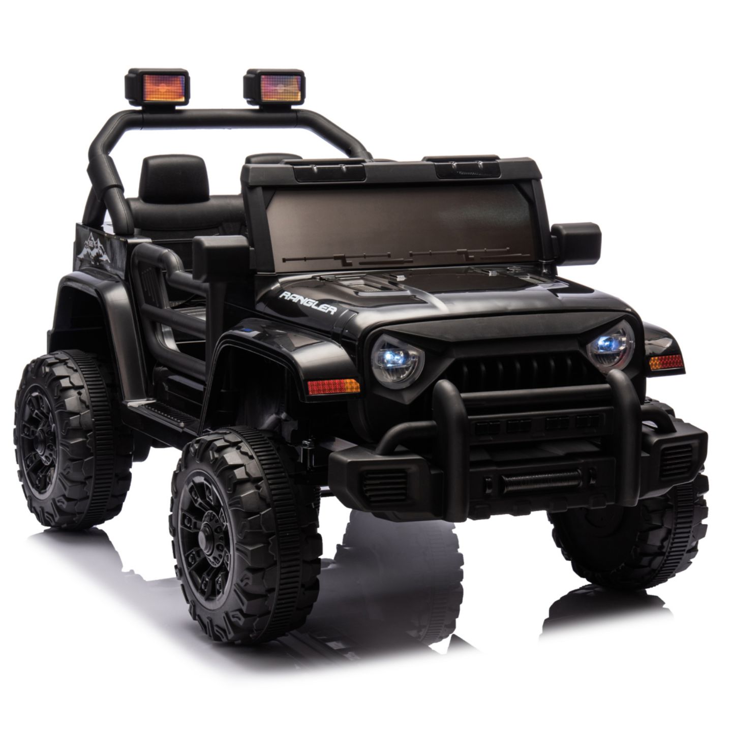 Детская игрушка Streamdale Furniture Streamdale 12V Kids Electric Ride-On Car w/ Remote, Music, Suspension, Headlights, цвет: Чёрный — фото 2