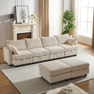 Streamdale Modular Sectional Sofa with Storage and Convertible Sleeper