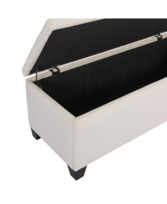 Streamdale Beige Velvet Ottoman Entryway/Bedroom/Living Room