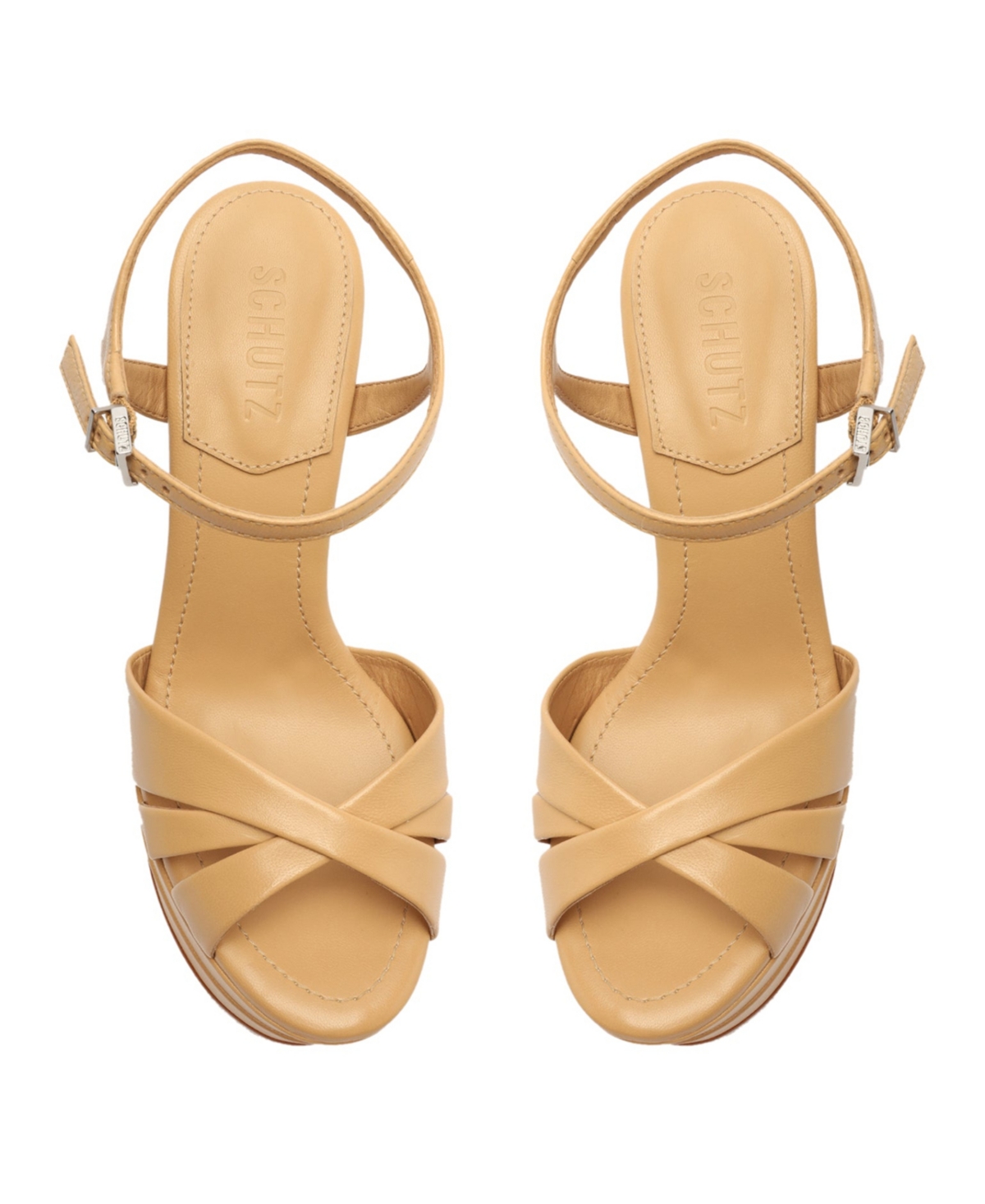 Shop Schutz Women's Keefa High Platform Sandals In Gold