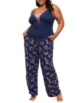 Adore Me Plus Size Bryony Pajama Cami Pants Set Macy s