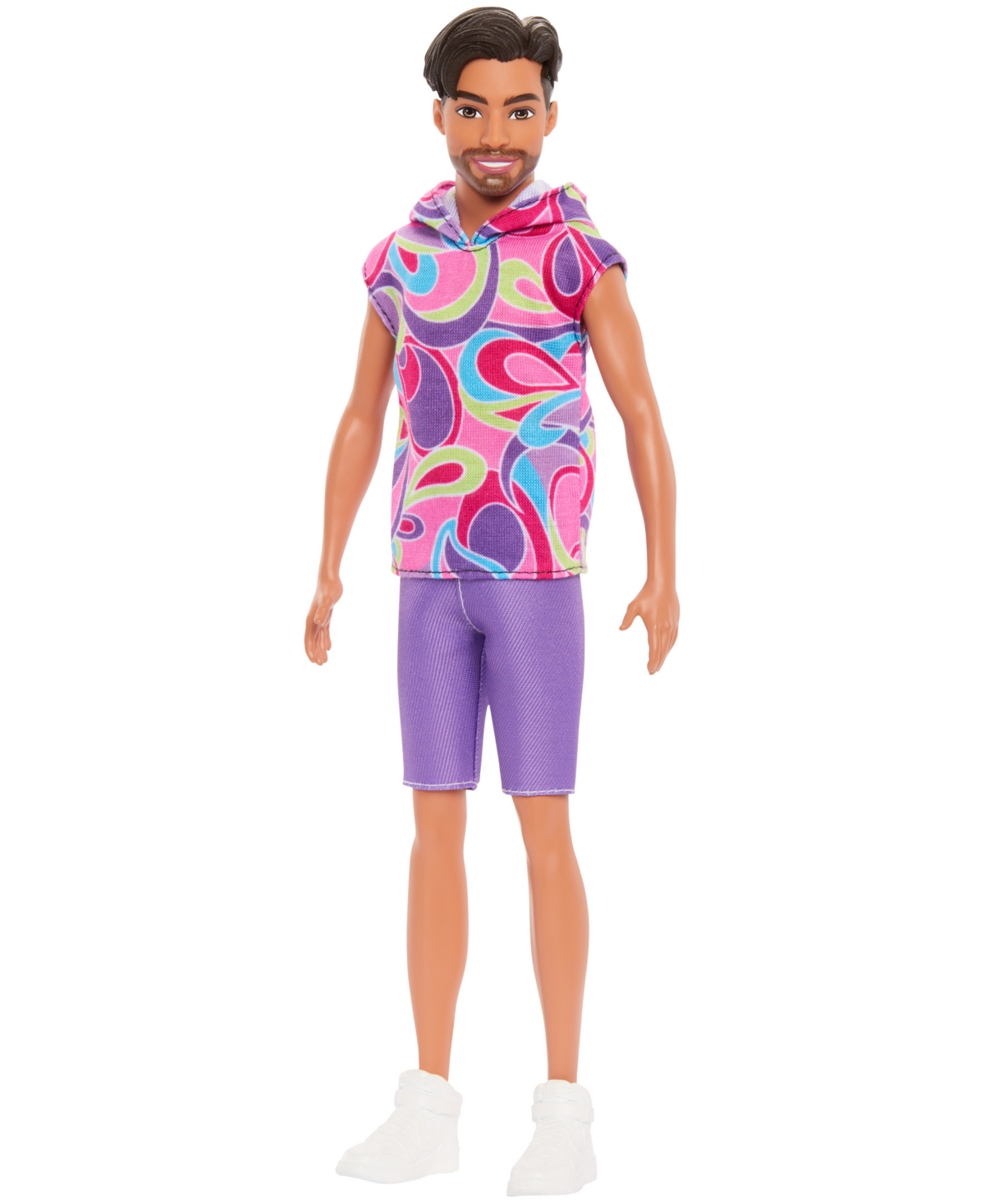 Barbie Fashionistas 65th Anniversary Ken Doll 227, Brunette Fashion Doll with Totally Hair-Inspired Look - Multi-color