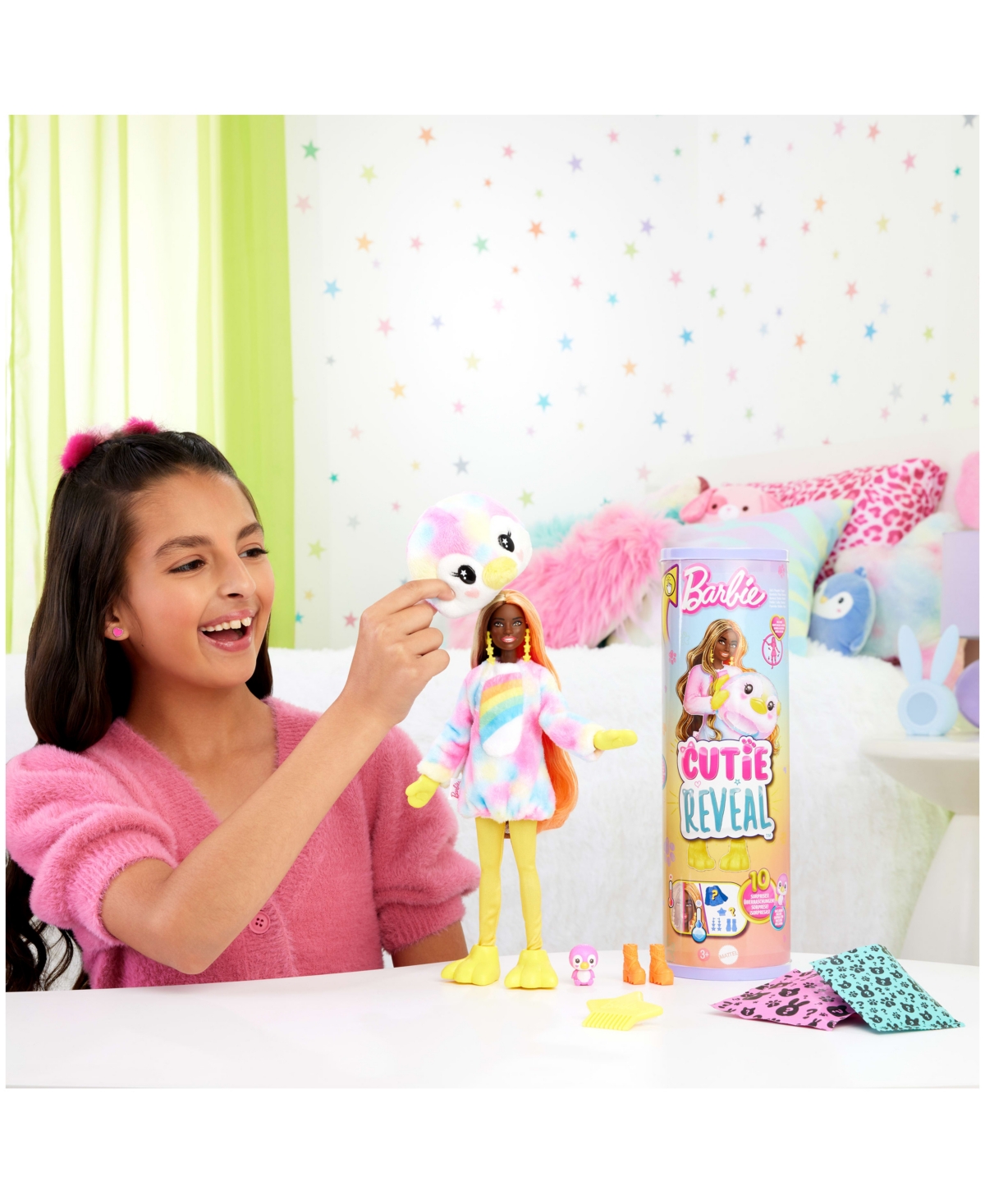 Barbie Cutie Reveal Penguin Doll Accessories, Color Dream Series With 10 Surprises In Multi-color