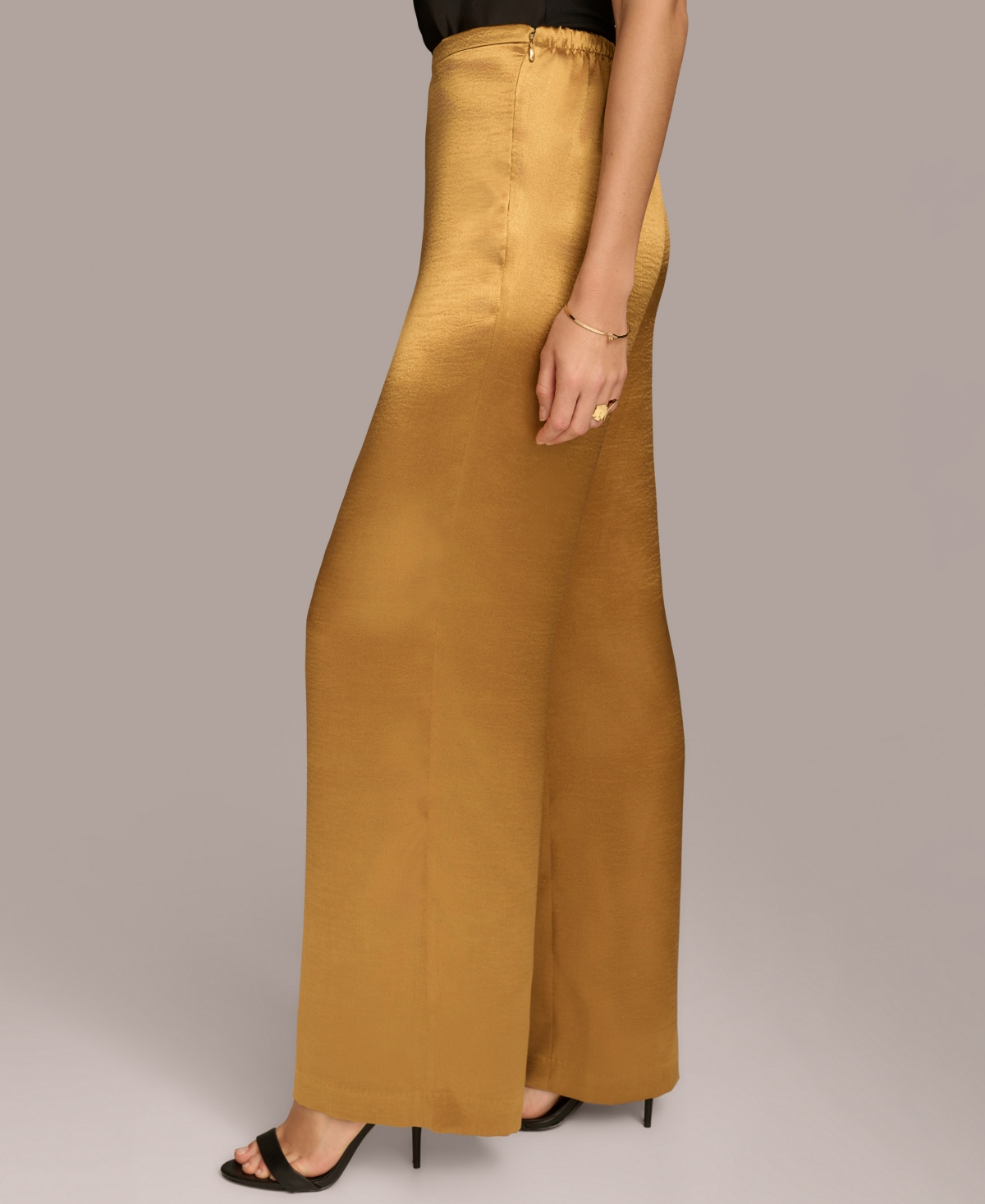 Donna Karan New York Women's Wide-Leg Satin Pants