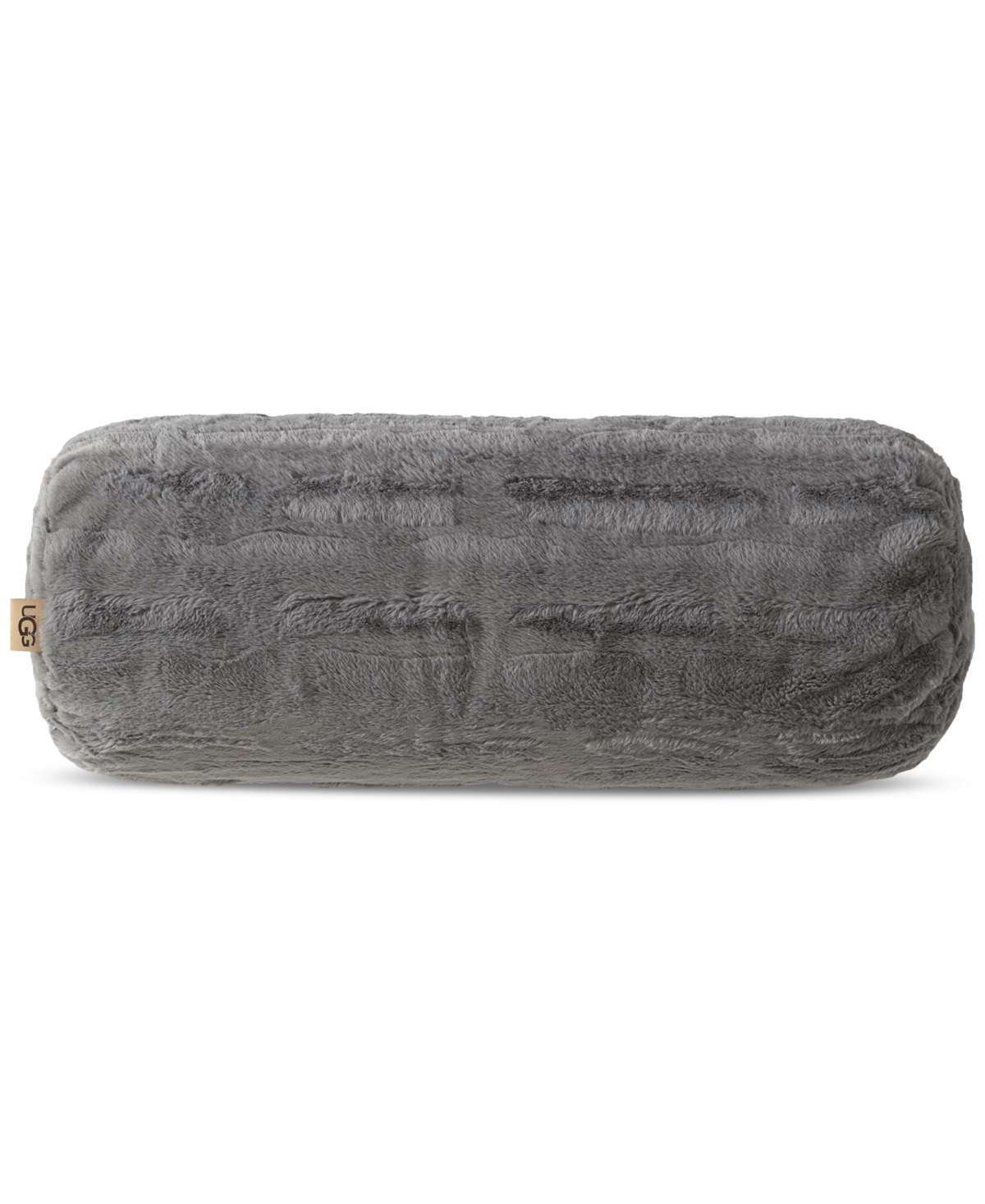 Ugg Valor Carved Faux-Fur Bolster Decorative Pillow, 8" x 26" - Seal