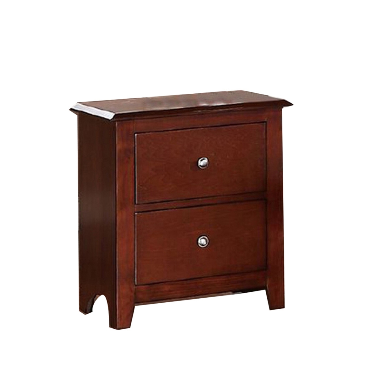 Streamdale Furniture Selma Nightstand With 2 Drawers Storage Finish - Brown