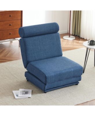 Foldable Sofa Bed with Pillow, Portable, Breathable Linen