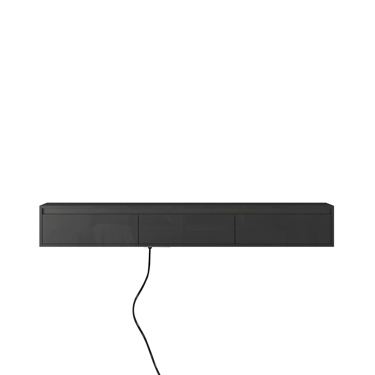 Streamdale Furniture Floating Tv Stand, Wall Mounted Tv Shelf with Led Lights & Power Outlet