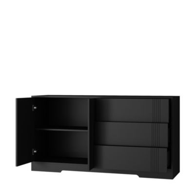 Streamdale 3-Drawer 2-Cabinet Multimedia Storage Cabinet for Ample Organization