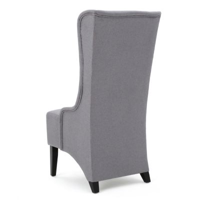 wood Upholstered High-Back Dining Chair with Birch Legs