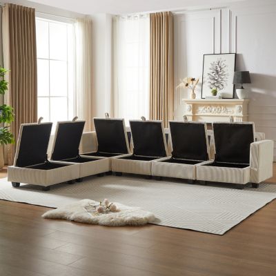 Streamdale Modular Sectional Sofa with Storage and Convertible Sleeper