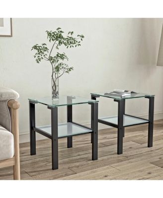 Small Round Glass Tea Table & Bedroom Corner Side Table