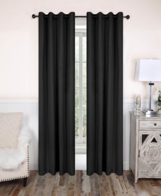Solid Classic Modern Wrinkle Resistant Room Darkening 2-Piece Curtain Set with Grommet Header Top, 52" X 120"