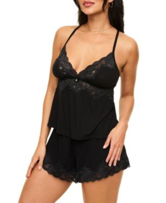 Pajama Cami & Shorts Set - Black - Medium