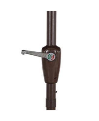 9ft Rectangular Half Market Patio Umbrella Crank, Wind Vent UV Protection