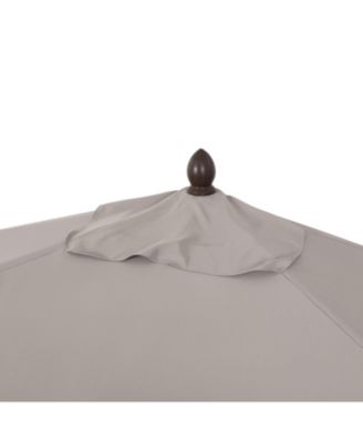 9ft Rectangular Half Market Patio Umbrella Crank, Wind Vent UV Protection