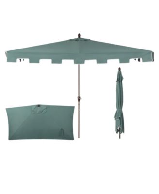 9ft Rectangular Half Market Patio Umbrella Crank, Wind Vent UV Protection