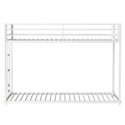 Adam Twin over Twin Metal Bunk, White