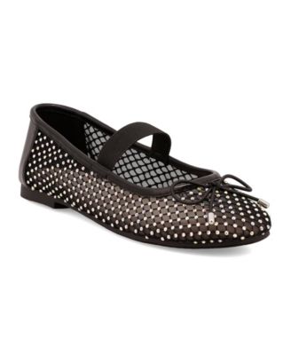 Women's Unica Mary-Jane Rhinestone Mesh Flats