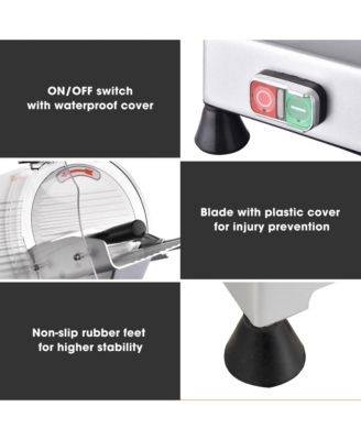 10" Blade Commercial Meat Slicer Deli Food Cheese Veggies Kitchen Restaurant 240w 530RPM
