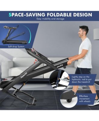 4.75HP Folding Treadmill w/Preset Programs Touch Screen Voice