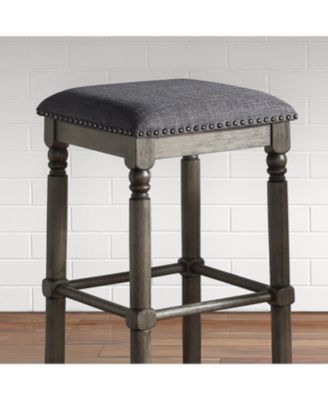 Streamdale Wood Upholstered Swivel Bar Stools, Set of 2