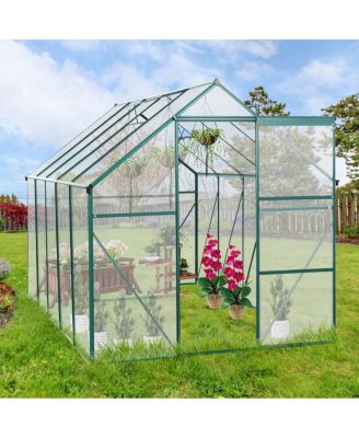 Polycarbonate Greenhouse with Raised Base and Anchor