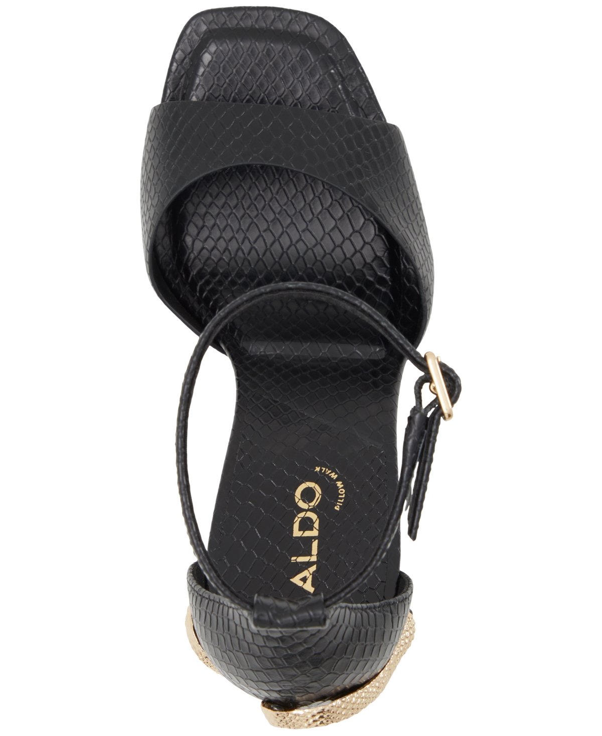 ALDO WOMEN'S MEDUSA TWO-PIECE SNAKE STILETTO SANDALS 