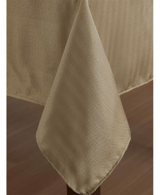 Lincoln Stripe Fabric Tablecloth for Rectangle Table, Advanced Water, Fade, Stain, and Wrinkle Resistance