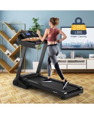 3.75HP Electric Folding Treadmill W/Auto Incline 12 Program APP Control