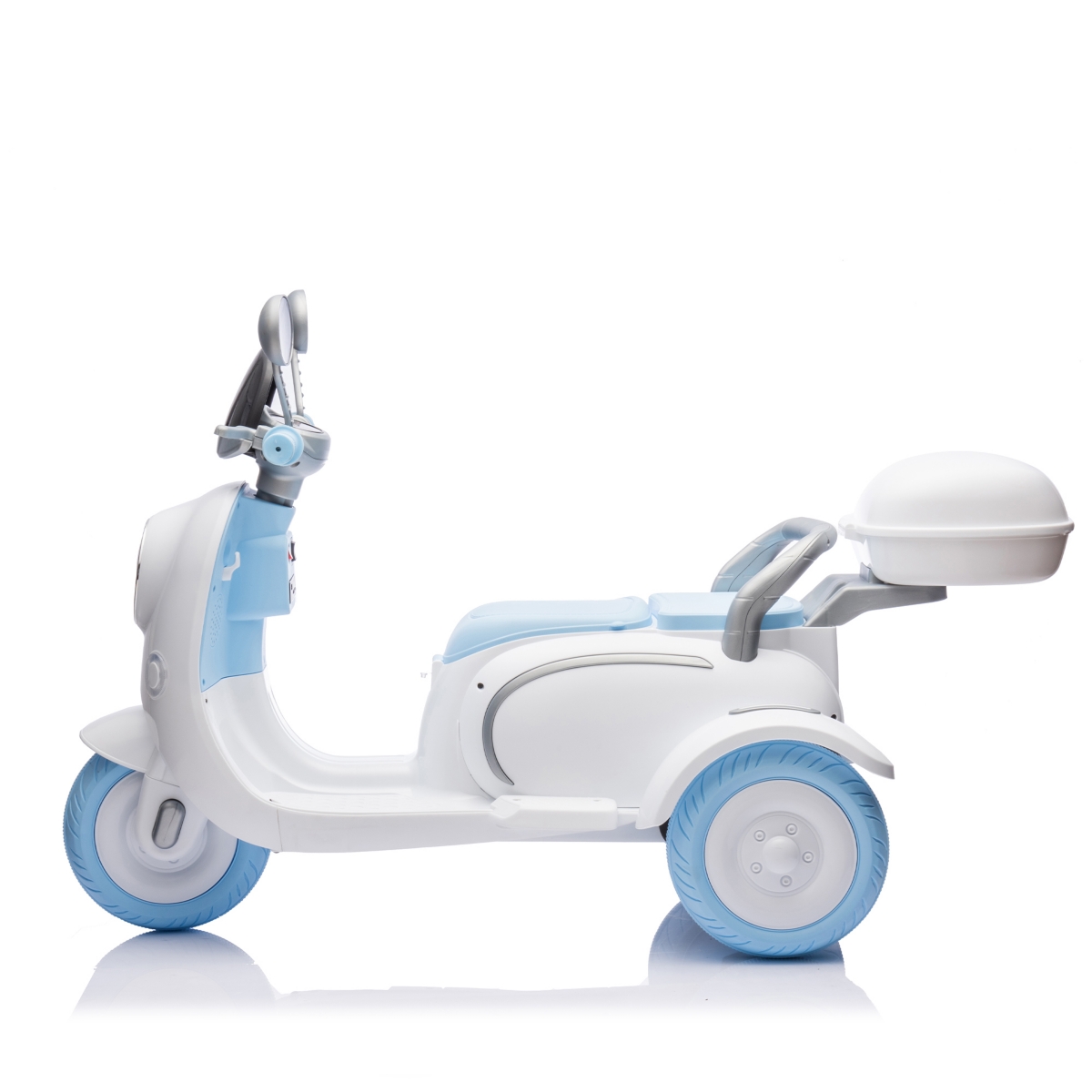 Streamdale Furniture 2-Seat Electric Kids Ride-On Car with Convertible Seat and Storage Trunk