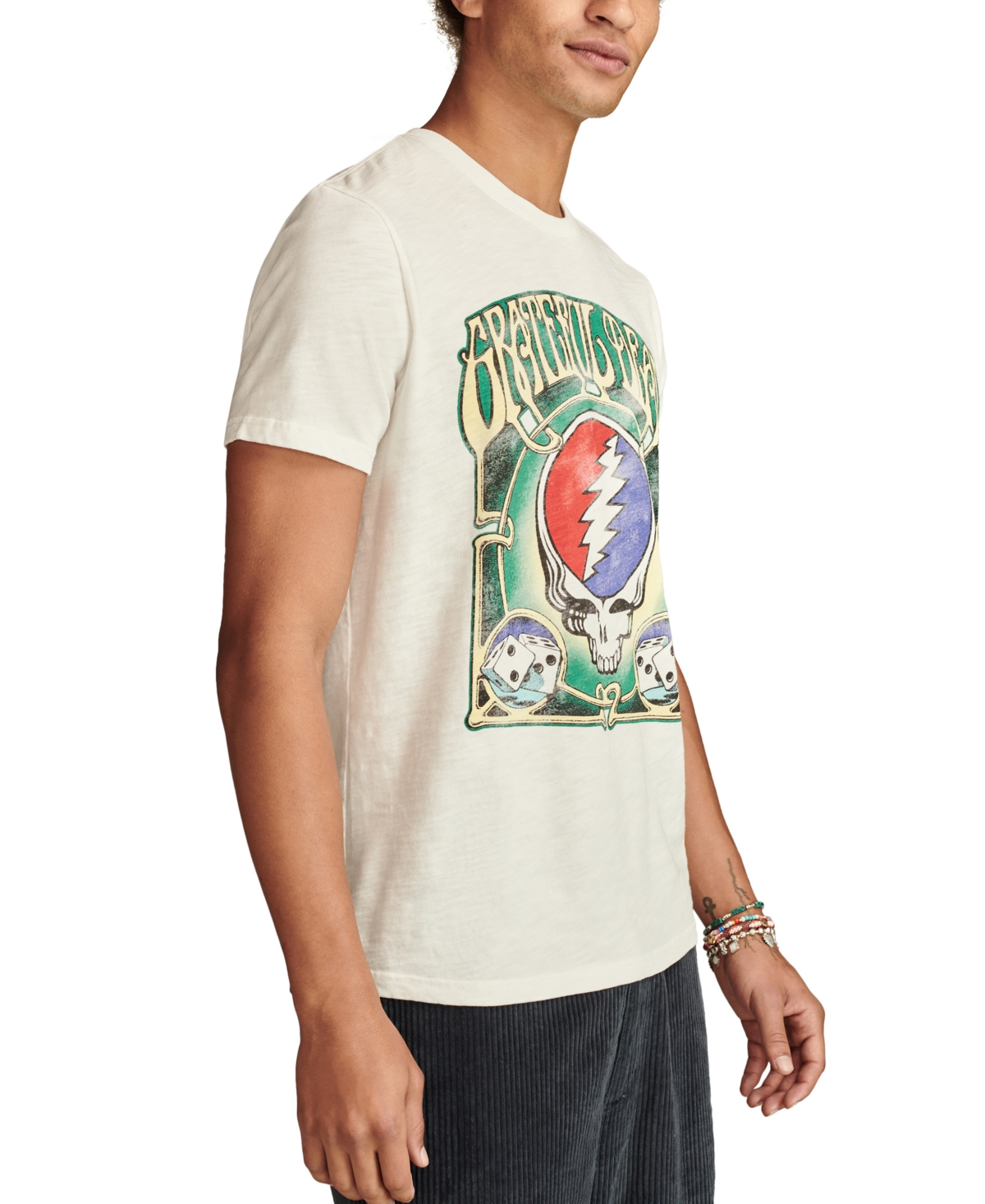 Lucky Brand Men's Grateful Dead Short Sleeve Crewneck Graphic T-Shirt