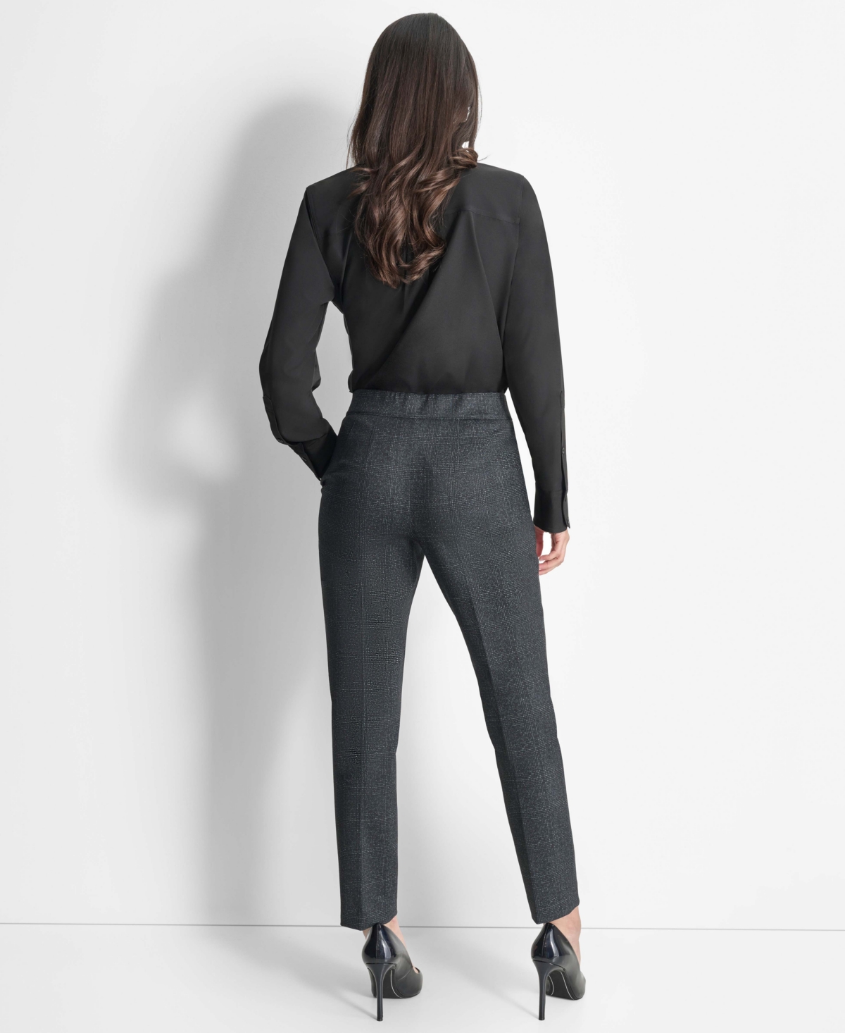 Dkny Women's High-Rise Slim-Leg Ankle Trousers -ivy