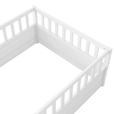 Montessori Twin Floor Bed with Safety Barrier