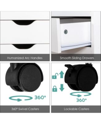 7-Drawer Chest Storage Dresser Floor Cabinet Organizer with Wheels