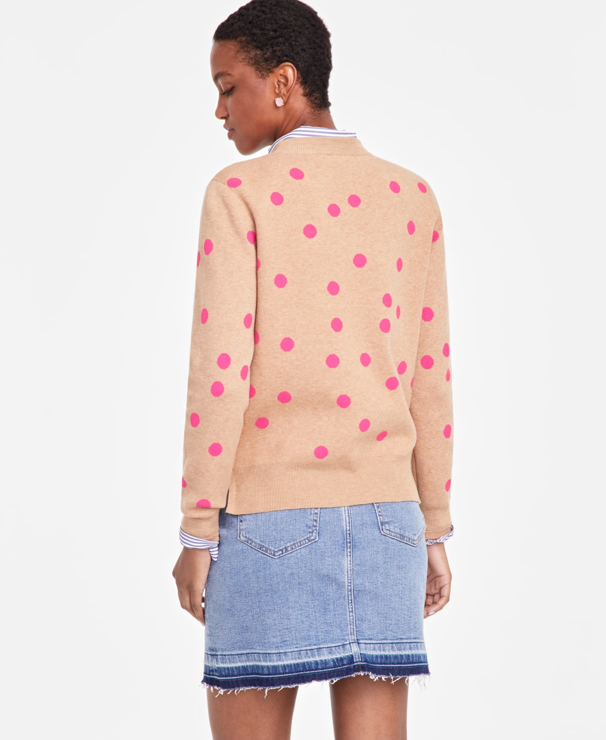 ON 34TH WOMEN'S CREWNECK LONG-SLEEVE SWEATER, CREATED FOR MACY'S 