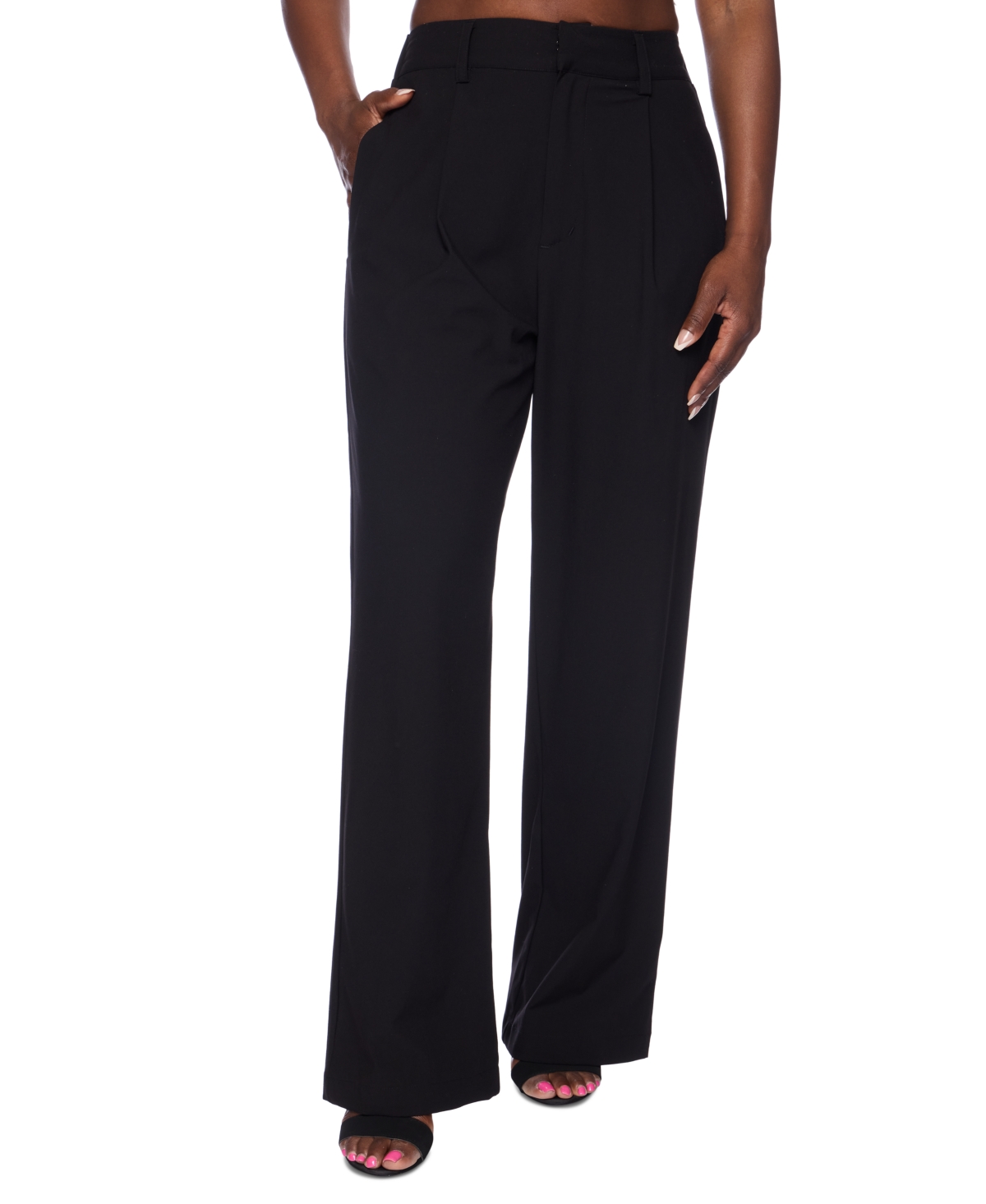 Alex & Sophia Juniors' Pleat-Front Wide-Leg Pants