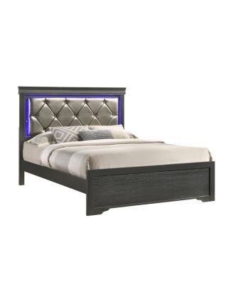 Streamdale Modern Brooklyn Twin Size LED Bed Made With Wood